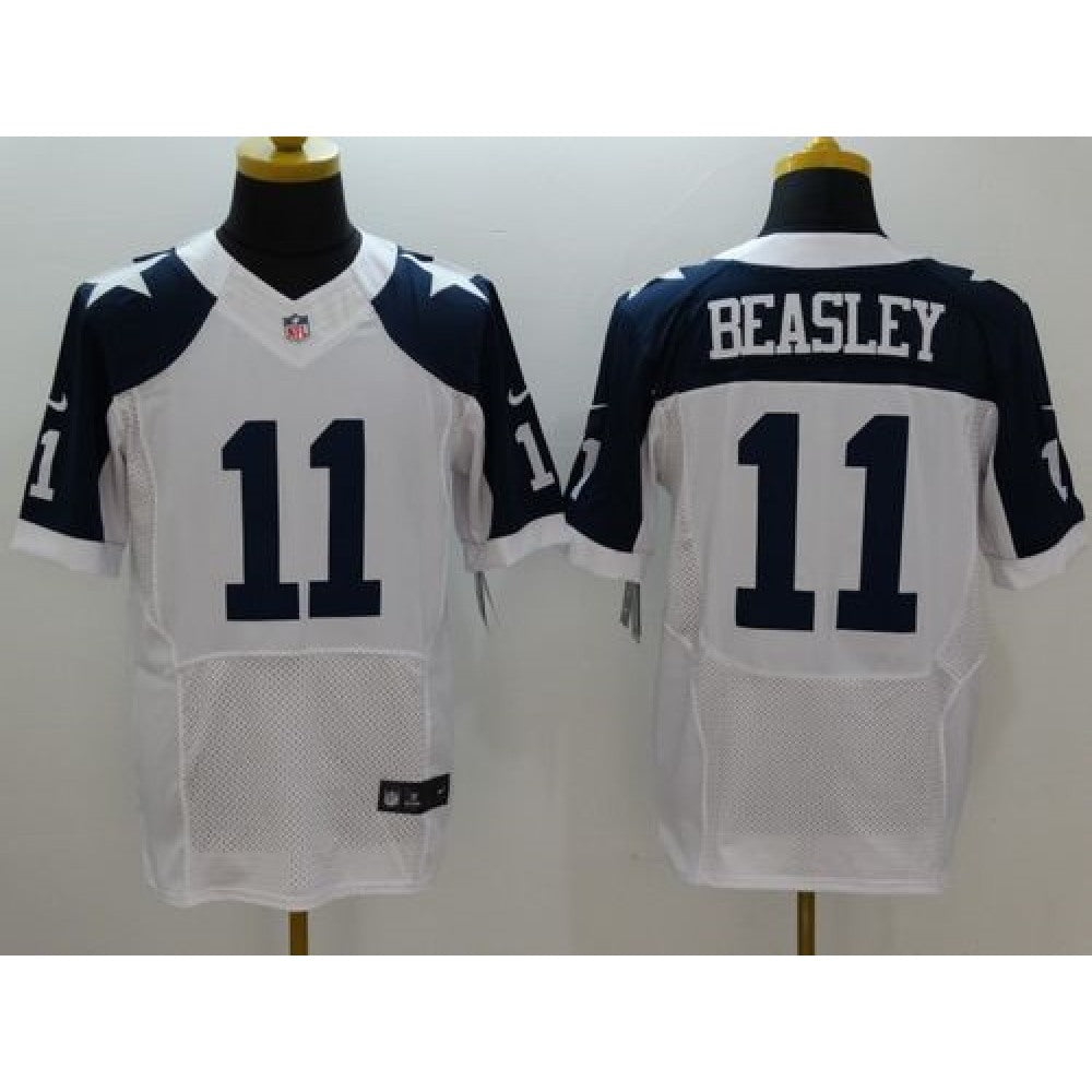 Cowboys #11 Cole Beasley White Thanksgiving Throwback Men's Stitched NFL Elite Jersey 