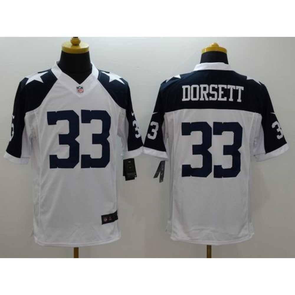 Cowboys #33 Tony Dorsett White Thanksgiving Throwback Men's Stitched NFL Limited Jersey 