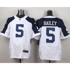 Cowboys #5 Dan Bailey White Thanksgiving Throwback Men's Stitched NFL Elite Jersey 