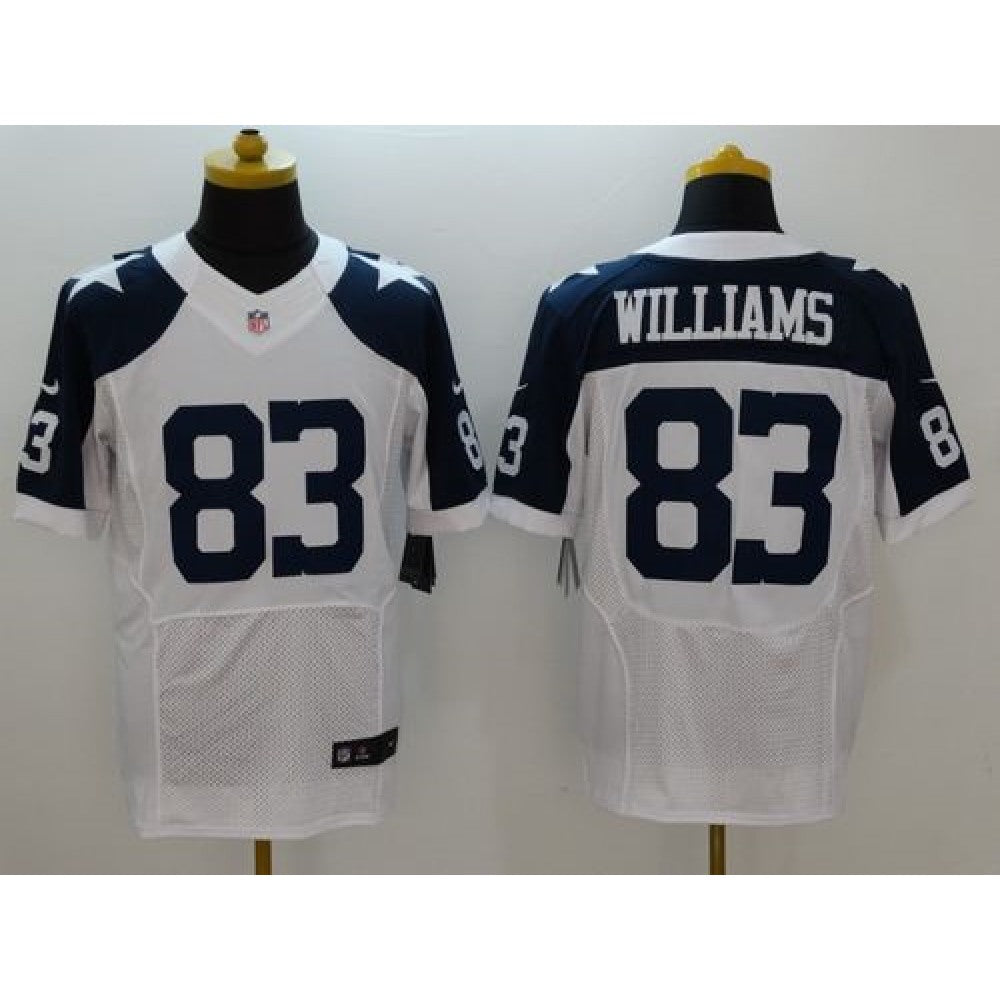 Cowboys #83 Terrance Williams White Thanksgiving Throwback Men's Stitched NFL Elite Jersey 