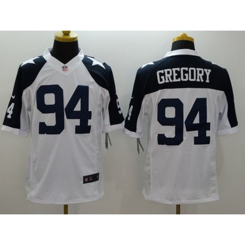 Cowboys #94 Randy Gregory White Thanksgiving Throwback Men's Stitched NFL Limited Jersey 
