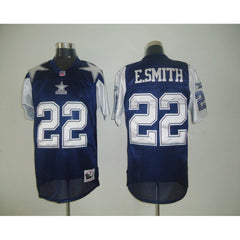 Mitchell & Ness Cowboys #22 Emmitt Smith Blue/White Stitched Throwback NFL Jersey 