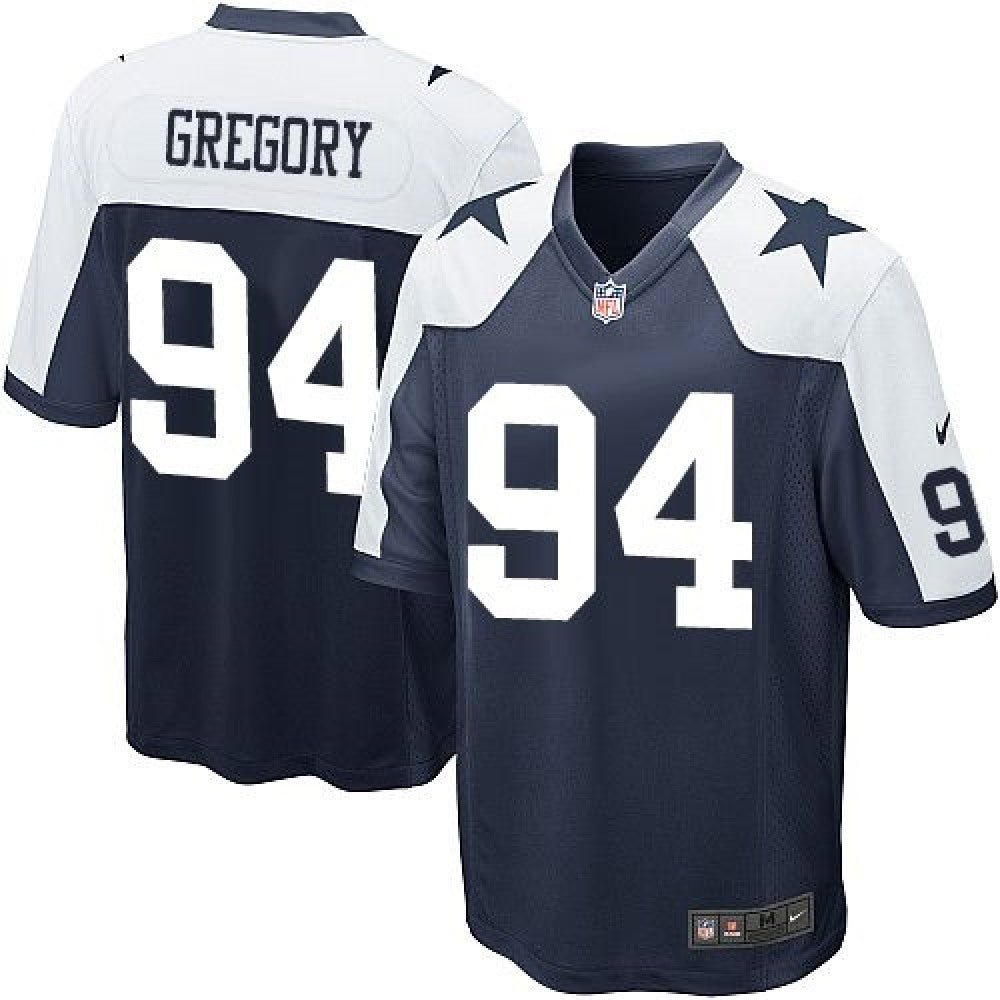 Cowboys #94 Randy Gregory Navy Blue Thanksgiving Throwback Stitched NFL Elite Jersey 