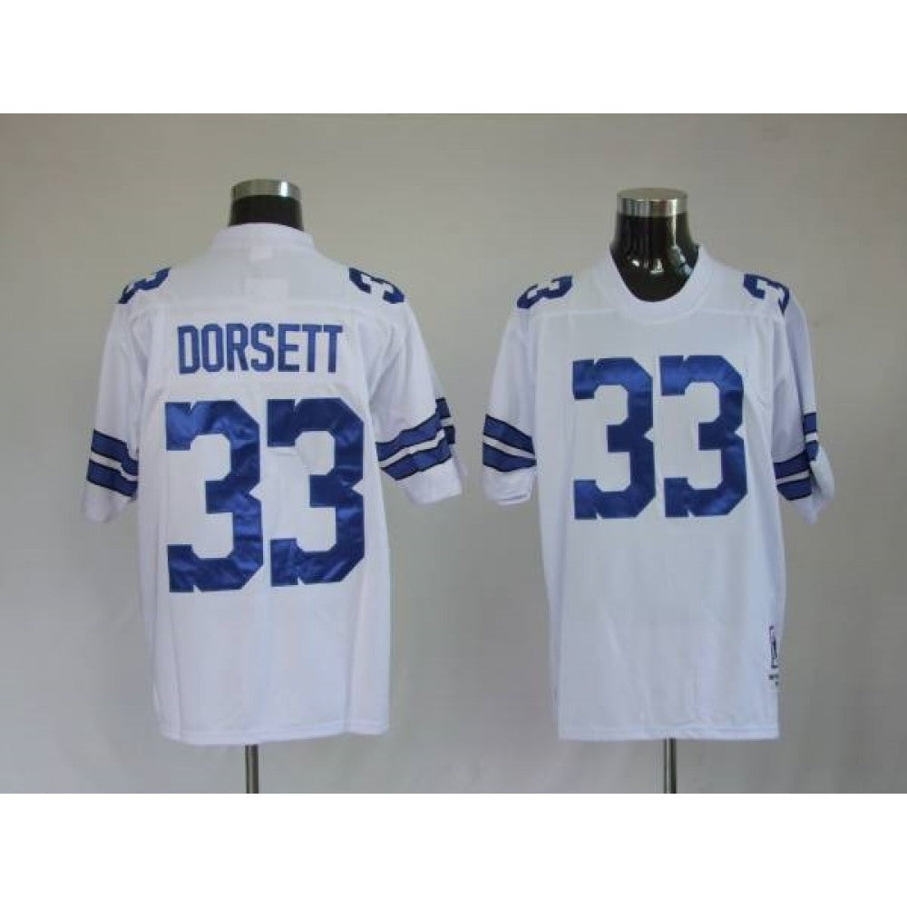 Mitchell & Ness Cowboys #33 Tony Dorsett White Stitched Throwback NFL Jersey 