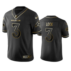 Men's Denver Broncos #3 Drew Lock Black 2019 Golden Edition Limited Stitched NFL Jersey 
