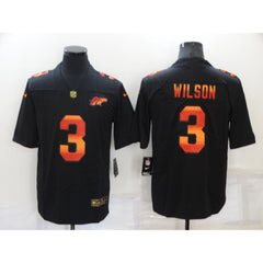 Men's Denver Broncos #3 Russell Wilson Black Fashion Limited Stitched Jersey 