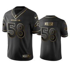 Men's Denver Broncos #58 Von Miller 2019 Black Golden Edition Limited Stitched NFL Jersey 