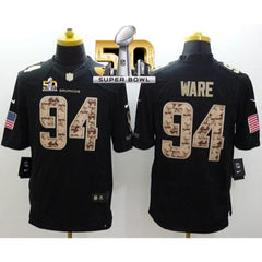 Broncos #94 DeMarcus Ware Black Super Bowl 50 Men's Stitched NFL Limited Salute to Service Jersey 