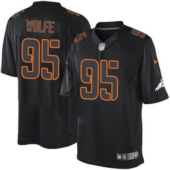 Broncos #95 Derek Wolfe Black Men's Stitched NFL Impact Limited Jersey 