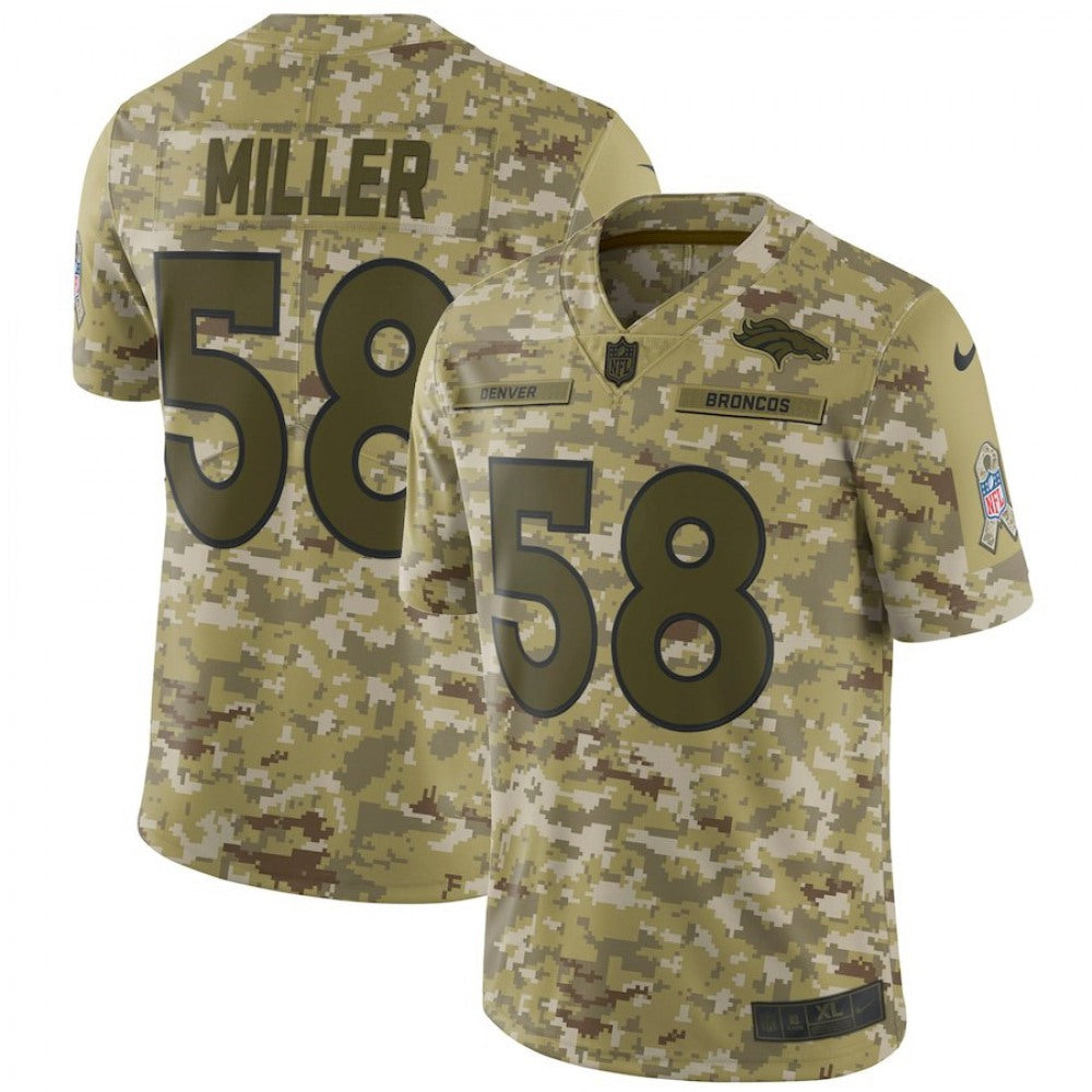 Men's Denver Broncos #58 Von Miller 2018 Camo Salute to Service Limited Stitched NFL Jersey 