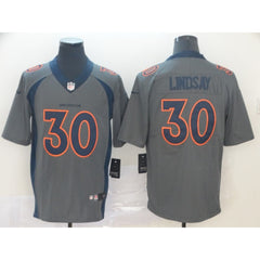Men's Denver Broncos #30 Phillip Lindsay Gray Inverted Legend Stitched NFL Jersey 