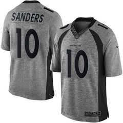 Broncos #10 Emmanuel Sanders Gray Men's Stitched NFL Limited Gridiron Gray Jersey 