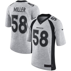 Broncos #58 Von Miller Gray Men's Stitched NFL Limited Gridiron Gray II Jersey 