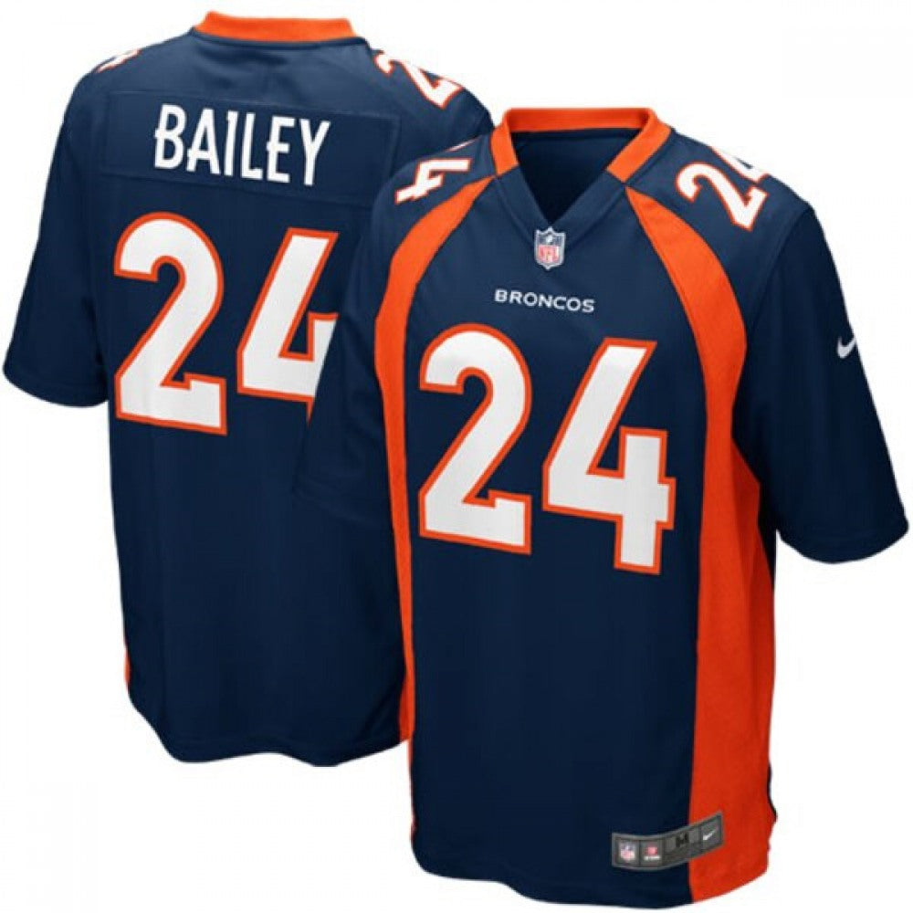 Men's Denver Broncos #24 Champ Bailey Navy Vapor Untouchable Limited NFL Stitched Jersey 