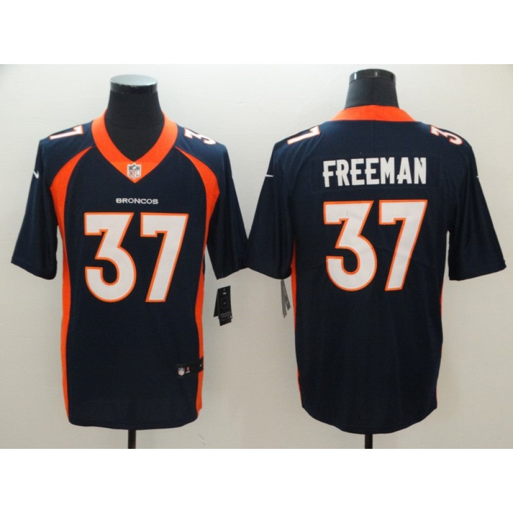 Men's Denver Broncos #37 Royce Freeman Navy Vapor Untouchable Limited NFL Stitched Jersey 