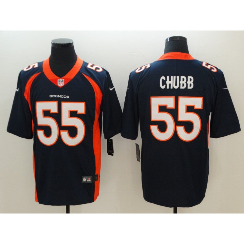 Men's NFL Denver Broncos #55 Bradley Chubb Navy Blue 2018 Draft Vapor Untouchable Limited Stitched Jersey 