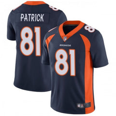 Men's Denver Broncos #81 Tim Patrick Navy Vapor Untouchable Limited Stitched Jersey 