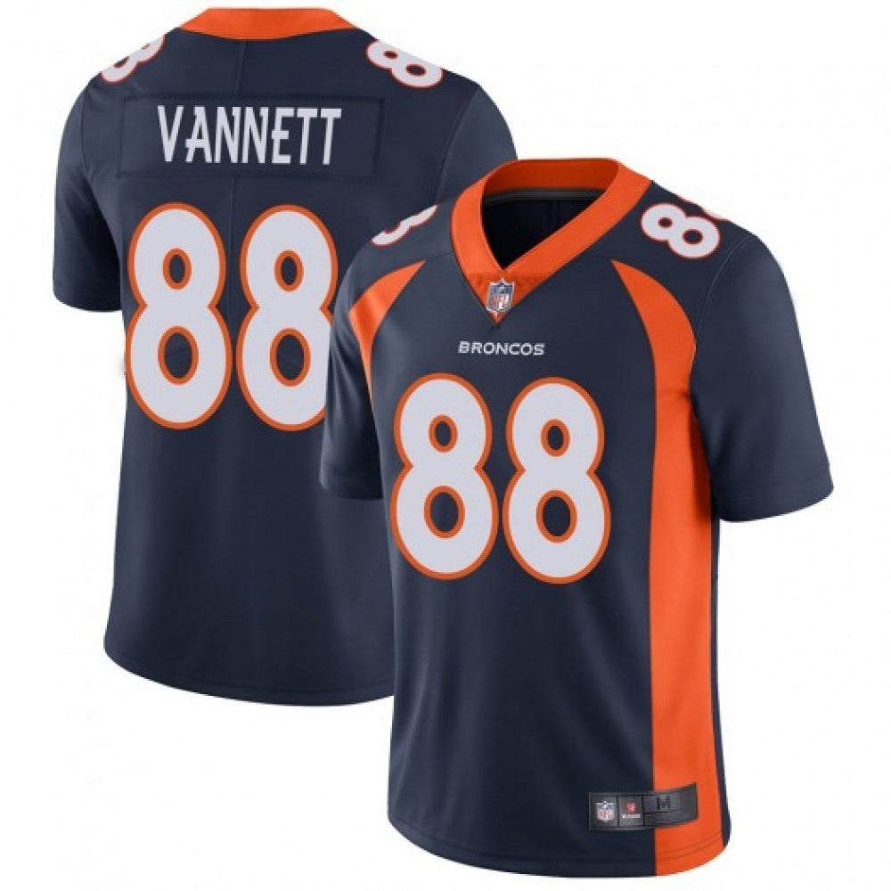 Men's Denver Broncos #88 Nick Vannett Navy Vapor Untouchable Limited Stitched Jersey 