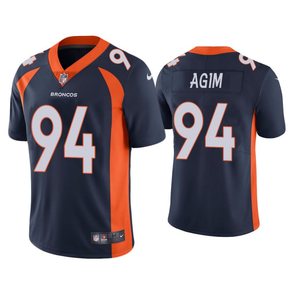Men's Denver Broncos #94 McTelvin Agim Navy Vapor Untouchable Limited Stitched Jersey 