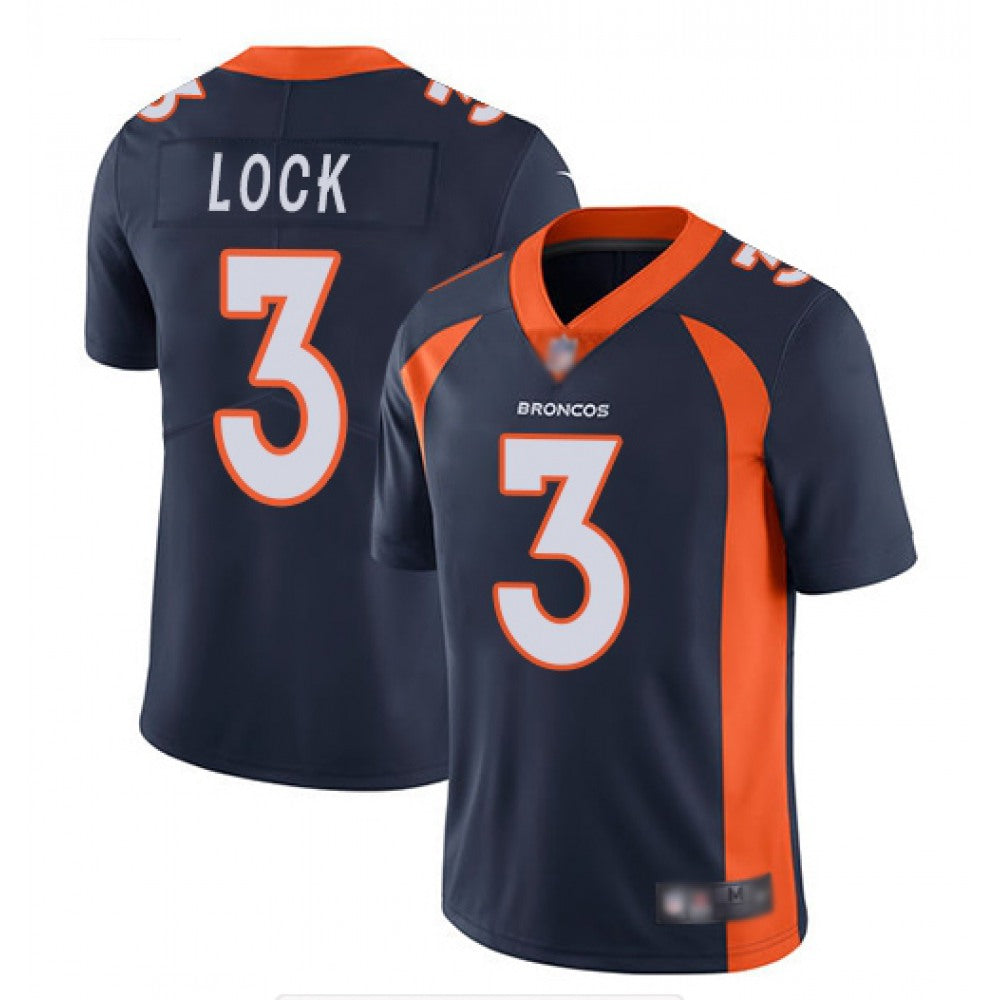 Men's Denver Broncos #3 Drew Lock Navy 2019 Vapor Untouchable Stitched NFL Jersey 