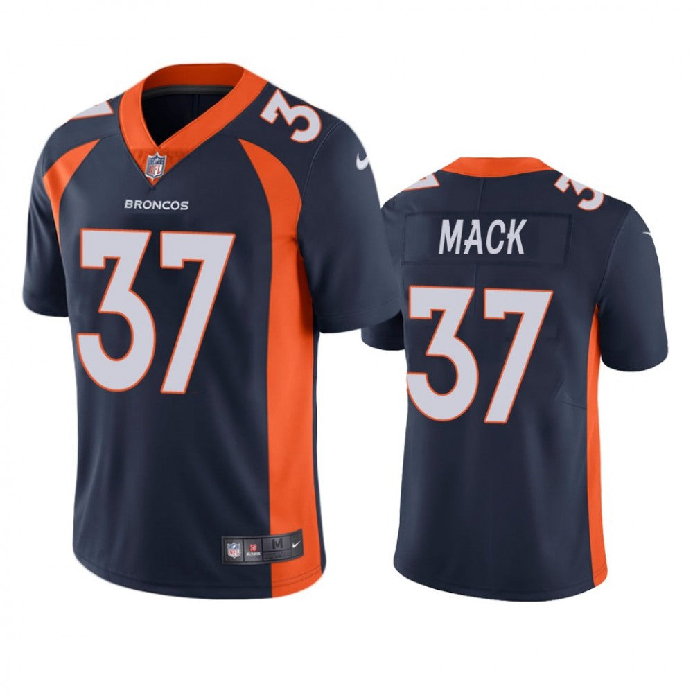 Men's Denver Broncos #37 Marlon Mack Navy Vapor Untouchable Stitched Jersey 