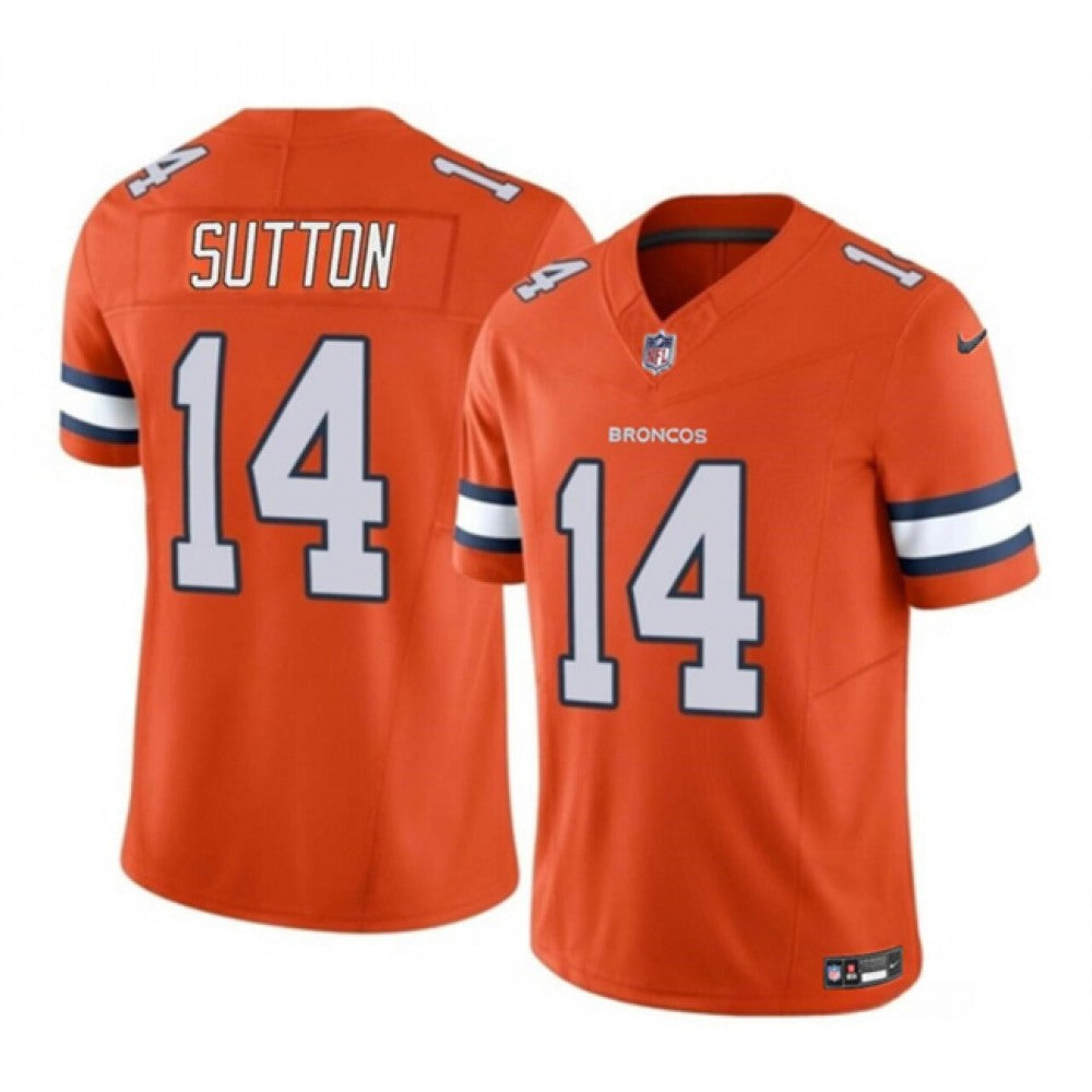 Men's Denver Broncos #14 Courtland Sutton Orange 2023 F.U.S.E. Vapor Untouchable Stitched Jersey 