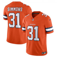 Men's Denver Broncos #31 Justin Simmons Orange 2023 F.U.S.E. Vapor Untouchable Stitched Jersey 