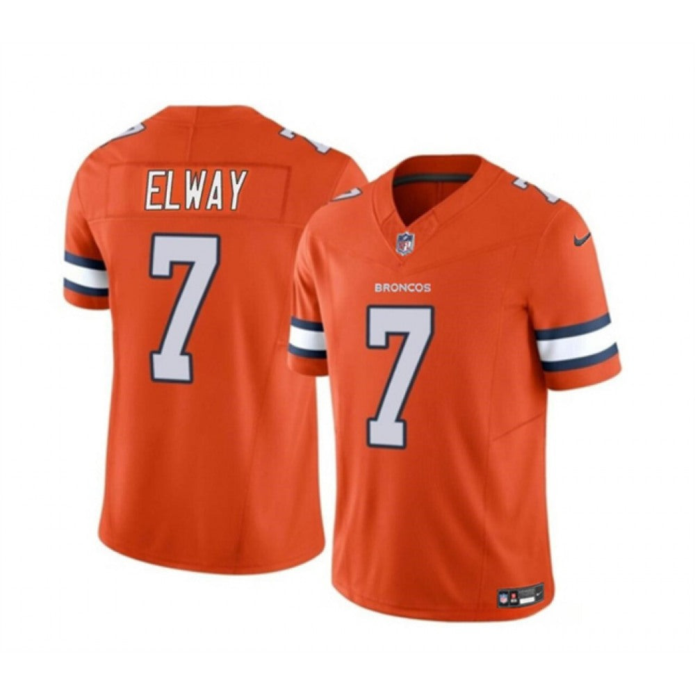 Men's Denver Broncos #7 John Elway Orange 2023 F.U.S.E. Vapor Untouchable Stitched Jersey 