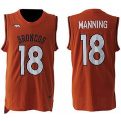 Broncos #18 Peyton Manning Orange Team Color Men's Stitched NFL Limited Tank Top Jersey 
