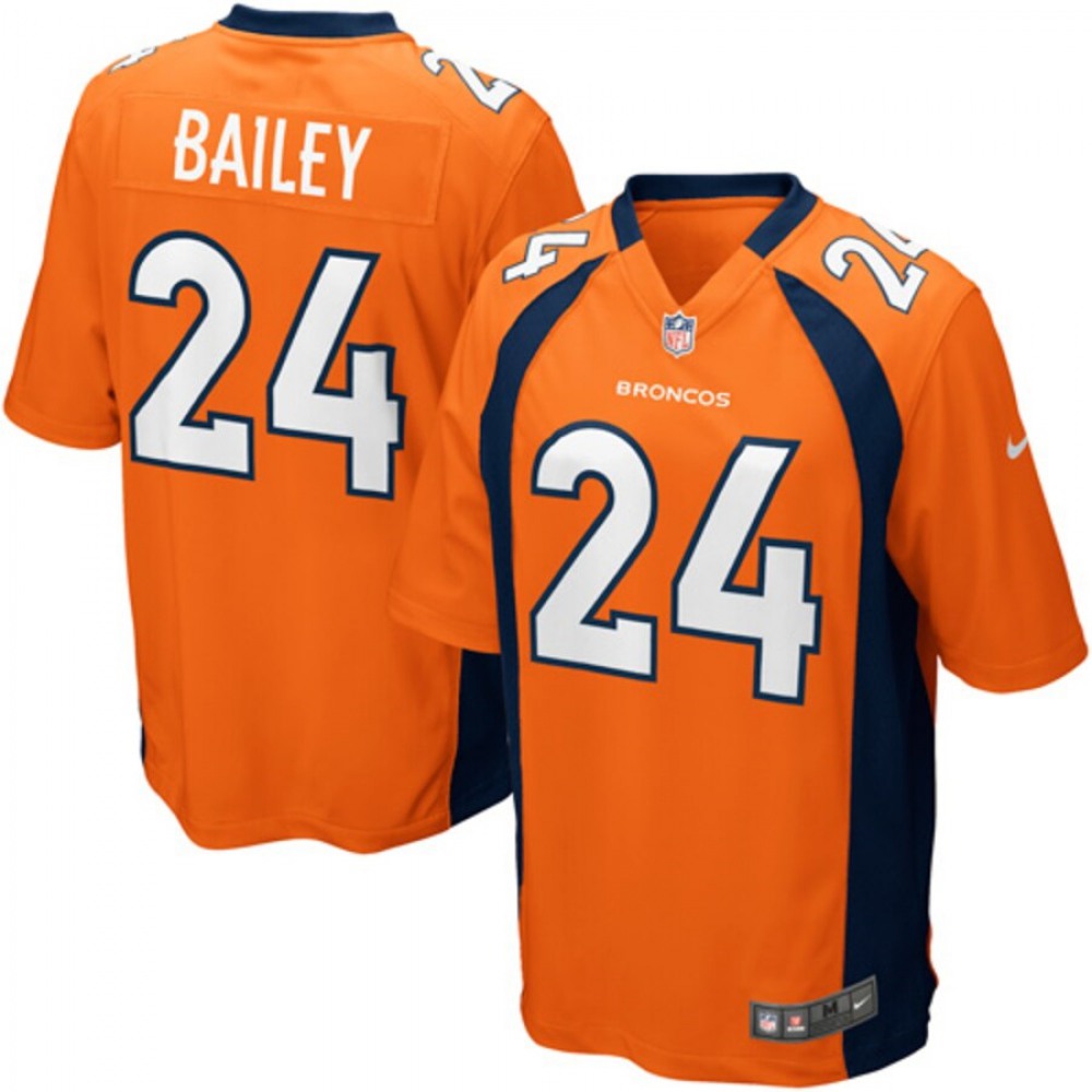 Men's Denver Broncos #24 Champ Bailey Orange Vapor Untouchable Limited NFL Stitched Jersey 