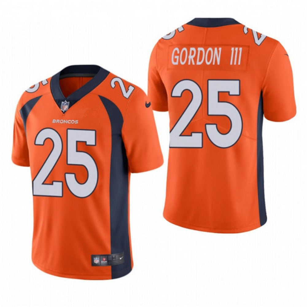 Men's Denver Broncos #25 Melvin Gordon III Orange Vapor Untouchable Limited Stitched Jersey 