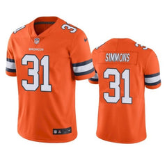 Men's Denver Broncos #31 Justin Simmons Orange Color Rush Limited Stitched Jersey 