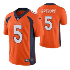 Men's Denver Broncos #5 Randy Gregory Orange Vapor Untouchable Limited Stitched Jersey 