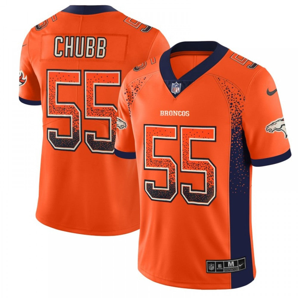 Men's Denver Broncos #55 Bradley Chubb Orange 2018 Drift Fashion Color Rush Limited Stitched NFL Jersey 