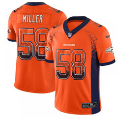 Men's Denver Broncos #58 Von Miller Orange 2018 Drift Fashion Color Rush Limited Stitched NFL Jersey 