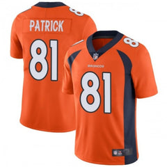 Men's Denver Broncos #81 Tim Patrick Orange Vapor Untouchable Limited Stitched Jersey 