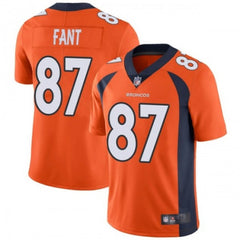 Men's Denver Broncos #87 Noah Fant Orange Vapor Untouchable Limited Stitched Jersey 