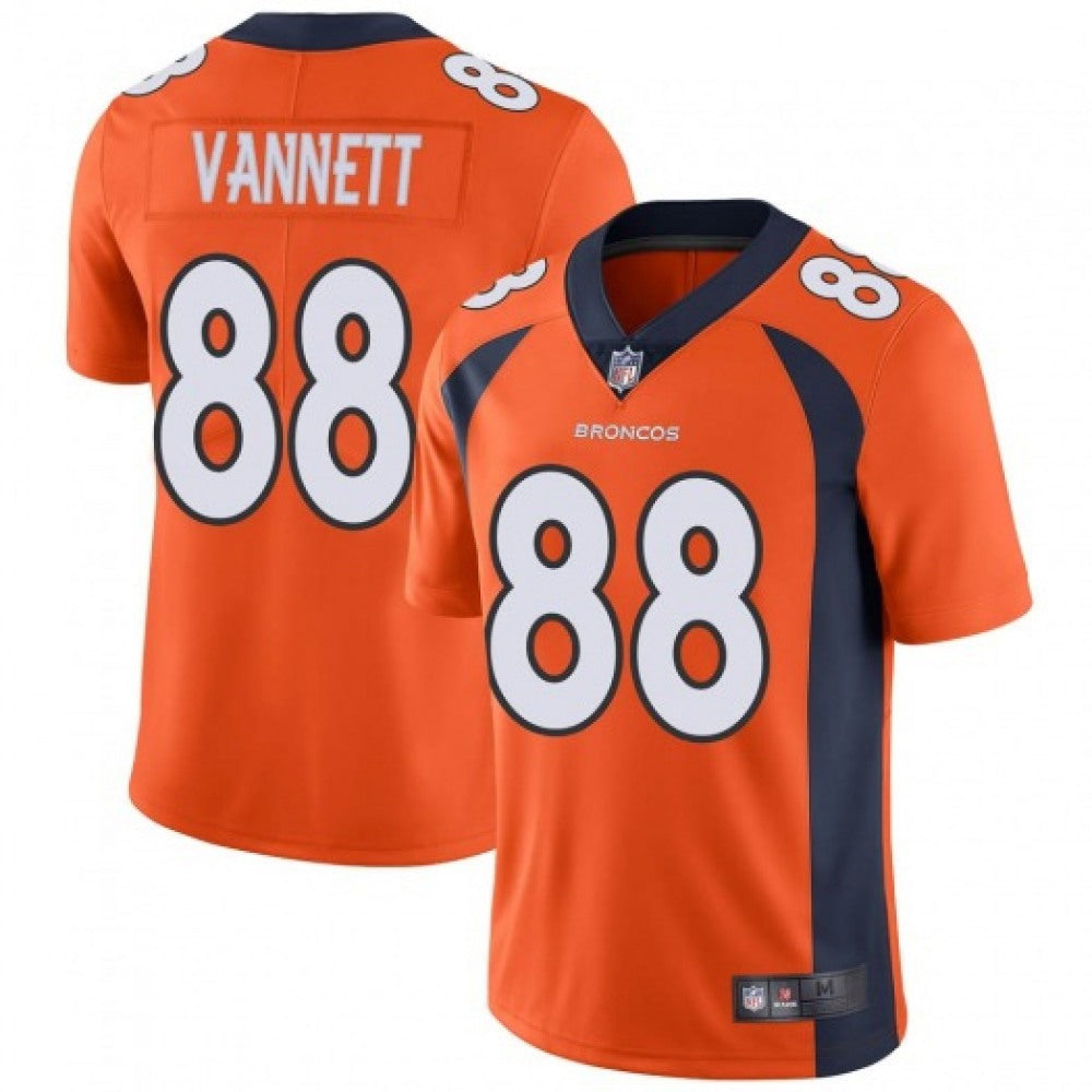 Men's Denver Broncos #88 Nick Vannett Orange Vapor Untouchable Limited Stitched Jersey 