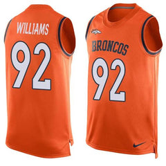 Broncos #92 Sylvester Williams Orange Team Color Men's Stitched NFL Limited Tank Top Jersey 