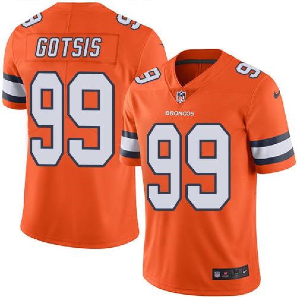 Broncos #99 Adam Gotsis Orange Men's Stitched NFL Limited Rush Jersey 