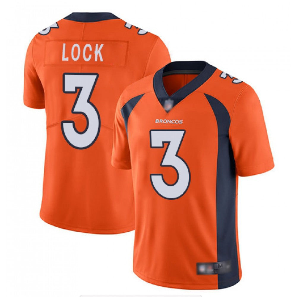 Men's Denver Broncos #3 Drew Lock Orange 2019 Vapor Untouchable Stitched NFL Jersey 