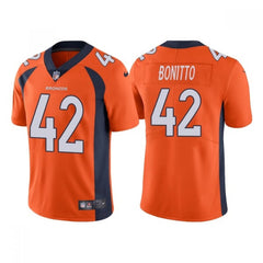 Men's Denver Broncos #42 Nik Bonitto Orange Vapor Untouchable Stitched Jersey 