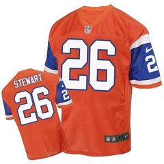 Broncos #26 Darian Stewart Orange Throwback Men's Stitched NFL Elite Jersey 