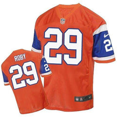 Broncos #29 Bradley Roby Orange Throwback Men's Stitched NFL Elite Jersey 