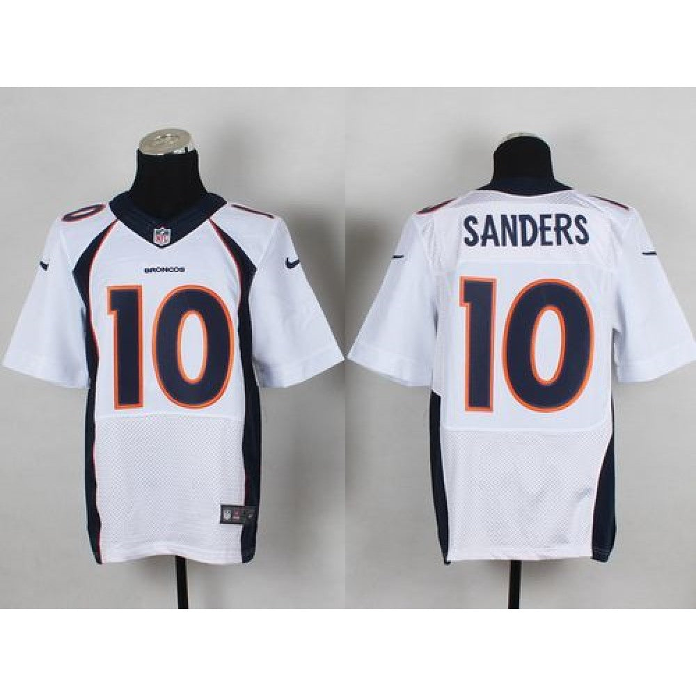 Broncos #10 Emmanuel Sanders White Men's Stitched NFL New Elite Jersey 