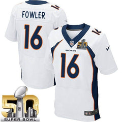 Broncos #16 Bennie Fowler White Super Bowl 50 Men's Stitched NFL New Elite Jersey 