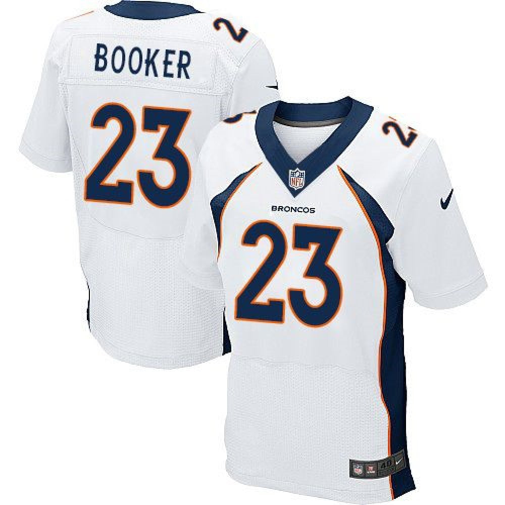 Broncos #23 Devontae Booker White Men's Stitched NFL New Elite Jersey 