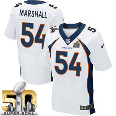 Broncos #54 Brandon Marshall White Super Bowl 50 Men's Stitched NFL New Elite Jersey 
