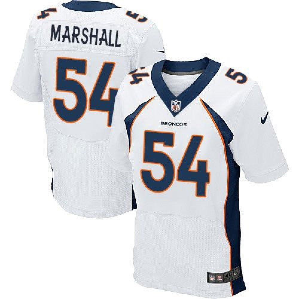 Broncos #54 Brandon Marshall White Men's Stitched NFL New Elite Jersey 