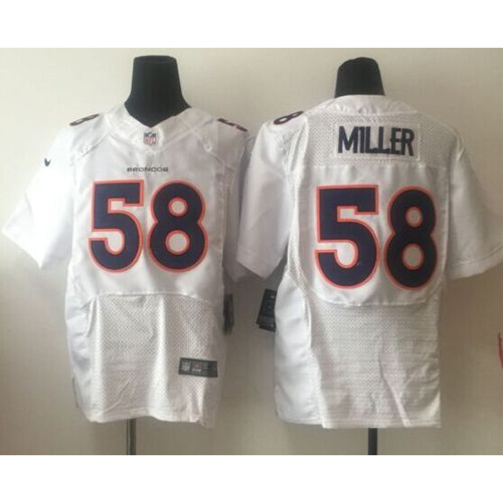 Broncos #58 Von Miller White Men's Stitched NFL Elite Event Jersey 